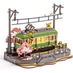 ショッピングパズル 立体パズル 木製 3D ウッドパズル 桜の電車 さくらの鉄道旅　送料無料