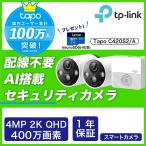 TP-Link みまもりカメラ ペットカメラ セキュリティカメラ 屋外カメラ 屋内カメラ ハブ付き Tapo C420S2 + LEXAR 64GB SDカードセット