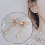 ショッピングリモートワークアクセサリー ピアス レディース 18K 金属アレルギー対応 揺れる フラワー 花 シルバー925 ピンクゴールド バックキャッチ エレガンス ロングピアス プレゼント ギフト 仕事