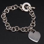 B412 Vintage 925 печать браслет Heart цепь дизайн серебряный 