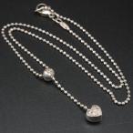 H897 Folli Follie フォリフォリ 925刻印 ペンダント ネックレス ダイヤモンド風 ハート デザイン シルバー
