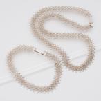 L387 ヴィンテージ 925刻印 ネックレス ブレスレット セット デザイン シルバー