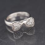 ショッピングフォリフォリ R040 Folli Follie フォリフォリ 925刻印 リング ダイヤモンド風 リボン デザイン シルバー 指輪 11号