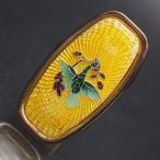 W047 7 сокровищ губная помада держатель желтый цвет птица bird дизайн Gold цвет античный "губа" держатель зеркало имеется помада 