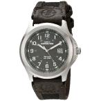 【平行輸入品】Timex Men's T40091 Expedition Metal Field Black/Brown Nylon/Leather Strap Watch