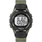 【平行輸入品】(タイメックス) Timex Expedition 腕時計 デジタル クロノ アラーム タイマー 39mm, グリーン/ブラック, クロノ