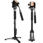 [ flat line импортные товары ]Koolehaoda Professional камера aluminium одна ножка жидкий видео head складной 3 футов поддержка подставка есть 
