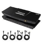 [ flat line импортные товары ]TESmart KVM переключатель HKS0402A1U-Black
