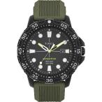 【平行輸入品】Timex Men's Expedition Gallatin 44mm Watch - Black Case Green Dial with Green Silicone Strap