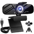 [ flat line импортные товары ]Full HD Webcam with Built-in Microphone and Rotatable Tripod, 4K