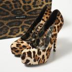 ■美品■DOLCE&GABBANA ドルチェアンドガッバーナ パンプス サイズ36 ハラコレザー 靴 プラットフォーム レオパード