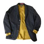 メンズテーラード、ブレザー アンコンジャケット ABSサイズ メンズ 秋冬春 4つボタン ネイビー HAI-VASERON 3213