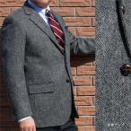 ショッピングツイード 秋冬 MOON ツイード ジャケット グレーヘリンボーン 3つボタン メンズテーラード、ブレザー 0218 OXFORD CLASSIC PremiumLine