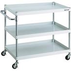 TRUSCO(トラスコ) フェニックスワゴン 600×400 3段 Φ75ゴム車輪 W色 PEW-963-G75-W