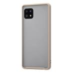 レイアウト AQUOS sense6用マットハイブリッドケース SHEER シアーホワイト/ベージュ RT-AQSE6BS4