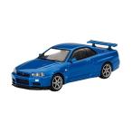 MINI GT 1/64 Ниссан Skyline GT-R R34 V спецификация Bay боковой голубой ( правый руль ) конечный продукт 