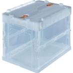 ショッピングトラスコ中山 トラスコ中山(TRUSCO) 薄型折りたたみコンテナ 20Lロックフタ付 透明 TR-C20B-TM 収納ケース 収納ボッ