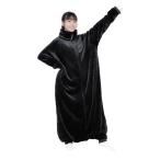 ショッピング着る毛布 Bauhutte(バウヒュッテ) はだけない着る毛布 ブラック Mサイズ HFD-HB25-M-BK 『ダラダラごろ寝でもは