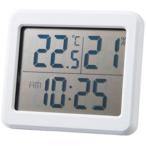 丸辰 温湿度計 置時計 デジタル時計 シンプル 見やすい 大きい 文字 マグネット 冷蔵庫 壁掛け