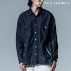 RESOUND CLOTHING リサウンドクロージング OVER DENIM SHIRTS RC33-SH-002 デニム シャツ コットン100% メンズ インディゴ ブルー