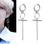 両耳 1ペア 2個 防弾少年団 BTS BTSピアス 防弾少年団ピアス メンズピアス レディースピアス メンズイヤリング レディースイヤリング フープ リング