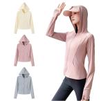  женский жакет UV Parker UV UPF50+ UV cut Rush Guard женский длинный рукав тонкий солнцезащитное средство спорт Jim йога UV меры охлаждение меры шляпа охлаждающий 