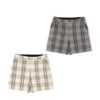 25春夏 ニューバランスゴルフ レディース 先染ダブルチェック キュロット 5139502 ショートパンツ 膝上 ストレッチ ウエストゴム
