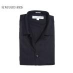 ショッピングINDIVIDUALIZED INDIVIDUALIZED SHIRTS（インディビジュアライズド　シャツ）/SHORT SLEEVE ATHLETIC FIT TWILL CAMP COLLAR SHIRTS（半袖シャツ）/black
