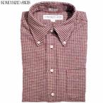 ショッピングINDIVIDUALIZED 【正規取扱店】INDIVIDUALIZED SHIRTS(インディビジュアライズドシャツ）STANDARD FIT B.D. HEAVY FLANNEL HOUND TOOTH SHIRTS/burgundy