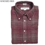 ショッピングINDIVIDUALIZED 【正規取扱店】INDIVIDUALIZED SHIRTS(インディビジュアライズドシャツ）STANDARD FIT B.D. HEAVY FLANNEL SHADOW PLAID SHIRTS/burgundy