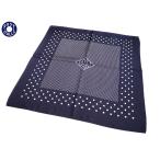 [ стандартный обращение магазин ]POST OVERALLS( Post Overalls )/#4006-SN 1933 Silk Pocket Square /navy