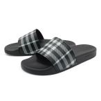 BURBERRY バーバリー メンズスライドサンダル 8107514 / Check Slides ブラック×グレー 2026春夏新作