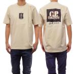 C.P. COMPANY シーピーカンパニー メンズクルーネックTシャツ/半袖 16CMTS163A 006203W アイボリー /2024春夏新作