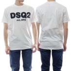 DSQUARED2 ディースクエアード メンズクルーネックTシャツ S74GD1086 S23099 ホワイト