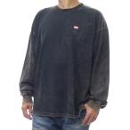 DIESEL ディーゼル メンズクルーネックロングTシャツ A18644 0AGBY / S-BOXT-LS-T3 ブラック 2025秋冬新作