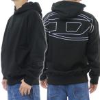 ショッピングdiesel DIESEL ディーゼル メンズスウェットパーカー A11304 0GYCJ / S-MACS-HOOD-MEGOVAL ブラック 定番人気商品