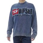 ショッピングdiesel DIESEL ディーゼル メンズクルーネックニット セーター A18915 0KICC / K-FRONZI インディゴブルー 2025秋冬新作