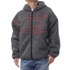 ショッピングdiesel DIESEL ディーゼル メンズボアブルゾン A18497 OKIBT / S-ZAT SWEAT SHIRT チャコール×レッド 2025秋冬新作