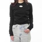 ショッピングdiesel DIESEL ディーゼル レディースクルーネックロングTシャツ A19348 0CLBR / T-UNCUTE-LONG-LS-OD ブラック 2025秋冬新作