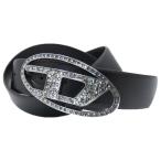 DIESEL дизель женский кожаный ремень X09611 P6364 / B-1DR STRASS черный стандартный популярный товар 