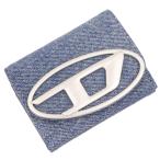DIESEL ディーゼル レディース三つ折り財布（小銭入れ付き） X09887 P1730 / 1DR TRI FORD COIN XS ブルー 2025秋冬新作
