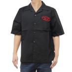 ショッピングdiesel DIESEL ディーゼル メンズカジュアルシャツ A14636 0PCAL / S-MAC-C ブラック 2025春夏新作