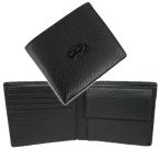 DIESEL ディーゼル メンズ 二つ折り財布（小銭入れ付き）X08844 P0685 / BI FOLD COIN S レザー 牛革 本革 ロゴ ブラック 2026秋冬新作