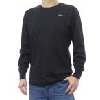 DIESEL ディーゼル メンズロングクルーネックTシャツ A20783 0AIJU / T-MIEGOR-LS-MET ブラック 2026春夏新作