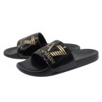 EMPORIO ARMANI エンポリオアルマーニ EA7 メンズシャワーサンダル 7X000108 AF15118 ブラック×ゴールド 2025春夏新作
