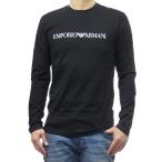 EMPORIO ARMANI エンポリオアルマーニ メンズクルーネックロングTシャツ 8N1TN8 1JPZZ ブラック 定番人気商品