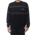 EMPORIO ARMANI エンポリオアルマーニ メンズクルーネックニット セーター EM002796 AF14199 ブラック 2025秋冬新作