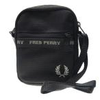 FRED PERRY フレッドペリー メンズショルダーバッグ L7299 / FP TAPED SIDE BAG ブラック /2024春夏新作