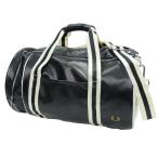 FRED PERRY Fred Perry мужской barrel сумка L7255 / CLASSIC BARREL BAG черный × белый /2024 весна лето новый продукт 