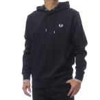 FRED PERRY フレッドペリー メンズプルオーバーパーカー M2643 / TIPPED HOODED SWEATSHIRT ブラック 2025秋冬新作